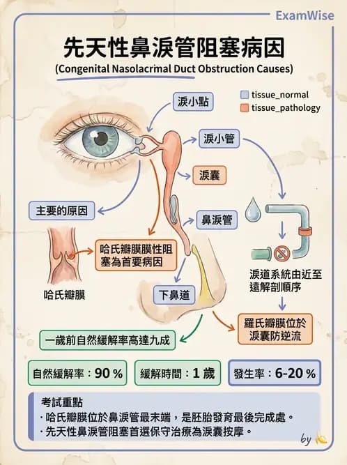 驗光生 - 淚器系統解剖與生理 - AI 圖文解析預覽