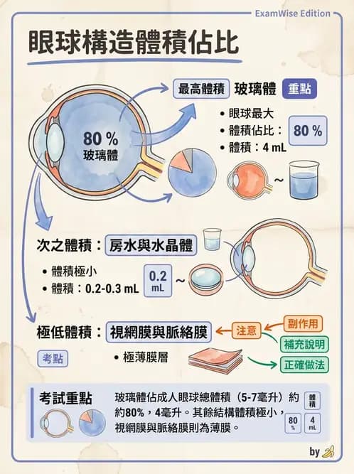 驗光生 - 眼部血液供應、脈絡膜與玻璃體 - AI 圖文解析預覽