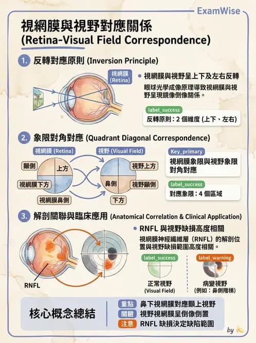 驗光生 - 視覺傳導路徑與瞳孔反射 - AI 圖文解析預覽