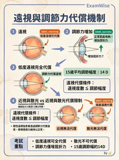 驗光生 - 近視與遠視的分類、成因及眼球光學基礎 - AI 圖文解析預覽