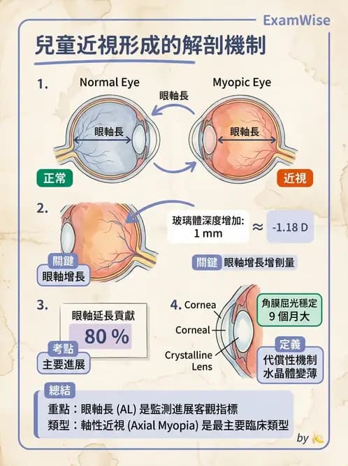 驗光生 - 近視與遠視的分類、成因及眼球光學基礎 - AI 圖文解析預覽