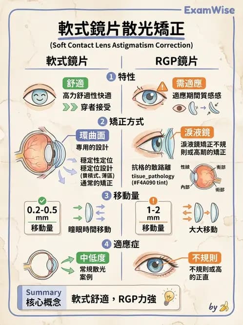 驗光生 - 鏡片設計、結構與臨床選用 - AI 圖文解析預覽