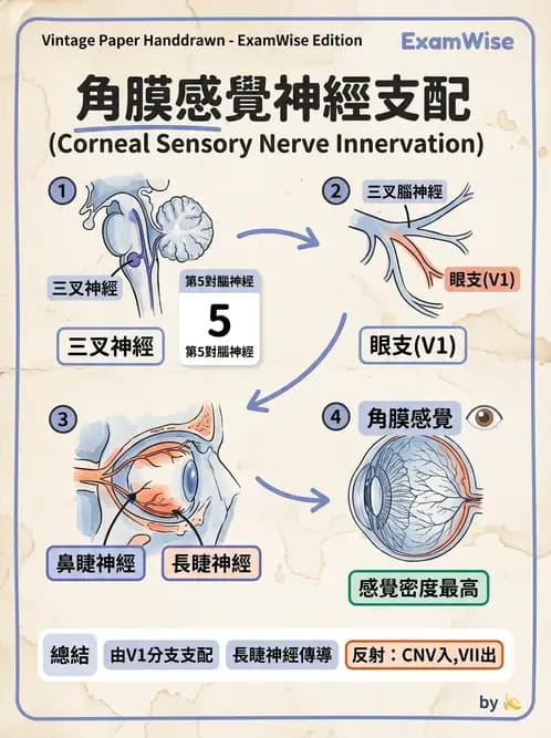驗光生 - 眼外肌解剖與運動神經支配 - AI 圖文解析預覽